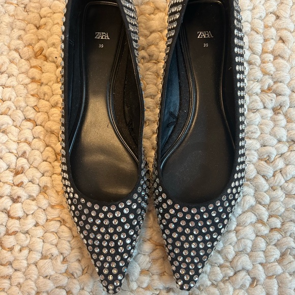 Zara Studded Pointy Toe flats - Picture 4 of 9